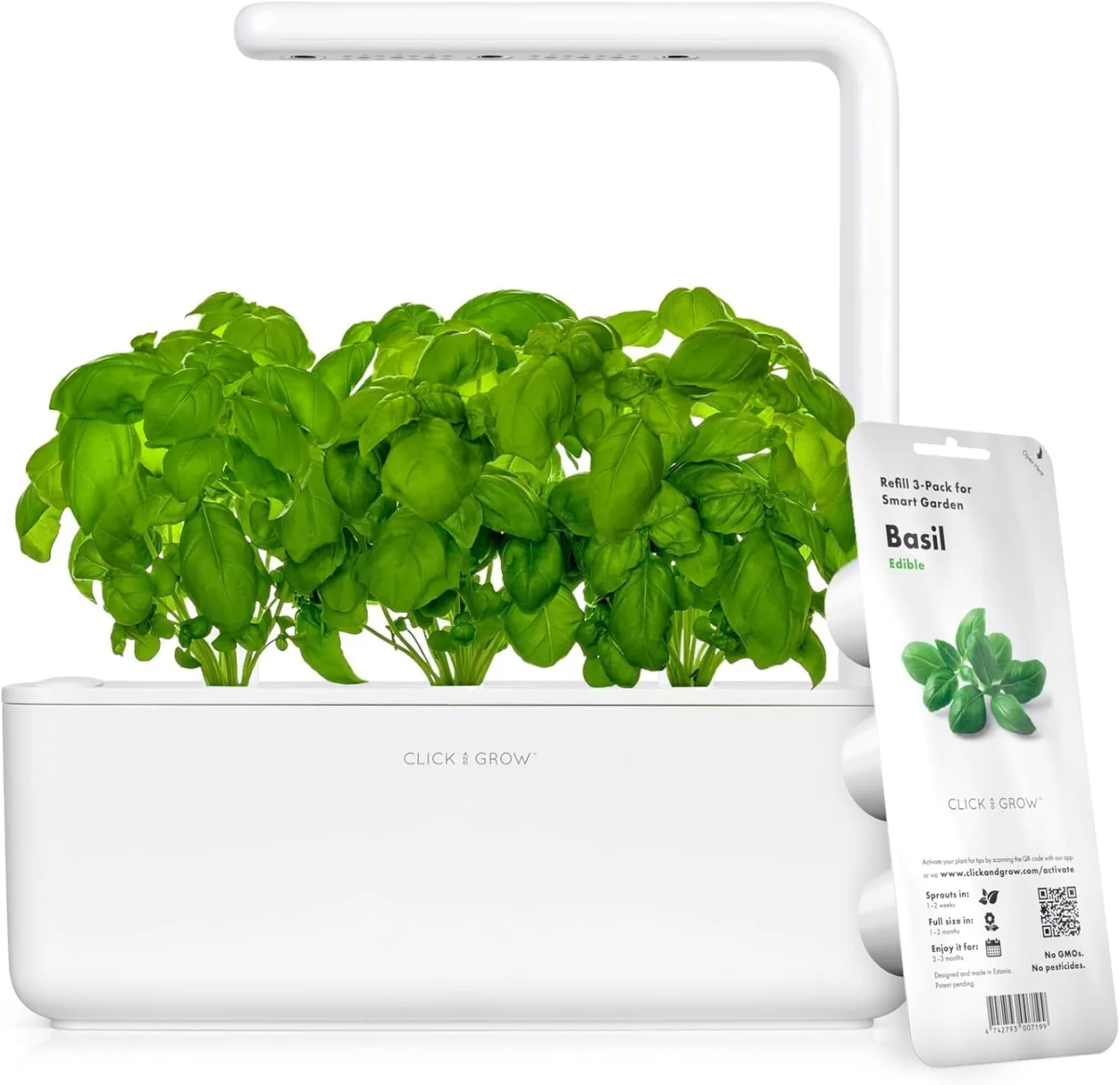 Click and Grow Growbox, Smart Garden, einfacher als Hydroponisches anzuchtsystem, Indoor Garten, kräutergarten, Indoor gewächshaus mit 3 Plant pods dabei, Weiß - Bild 1