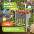 Bio Green Metall-Hochbeet „Freising L“ für Balkon und Terrasse | Pflanzkasten für Gemüse und Blumen | verzinkter Stahl, rostfrei | 40 Liter | B 60 x T 30 x H 80 cm - Thumbnail 3
