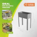 Bio Green Metall-Hochbeet „Freising L“ für Balkon und Terrasse | Pflanzkasten für Gemüse und Blumen | verzinkter Stahl, rostfrei | 40 Liter | B 60 x T 30 x H 80 cm - Thumbnail 9