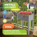 Bio Green Metall-Hochbeet „Freising L“ für Balkon und Terrasse | Pflanzkasten für Gemüse und Blumen | verzinkter Stahl, rostfrei | 40 Liter | B 60 x T 30 x H 80 cm - Thumbnail 10