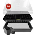 GREEN24 Anzucht-System 84WT Zimmer-Gewächshaus XXL Profi mit automatischer Bewässerung für die Anzucht Zimmer Treibhaus mit Wasser-Wanne + Kapillarsystem + Topfplatte + Haube + Töpfe - Thumbnail 2