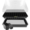 GREEN24 Anzucht-System 84WT Zimmer-Gewächshaus XXL Profi mit automatischer Bewässerung für die Anzucht Zimmer Treibhaus mit Wasser-Wanne + Kapillarsystem + Topfplatte + Haube + Töpfe - Thumbnail 1
