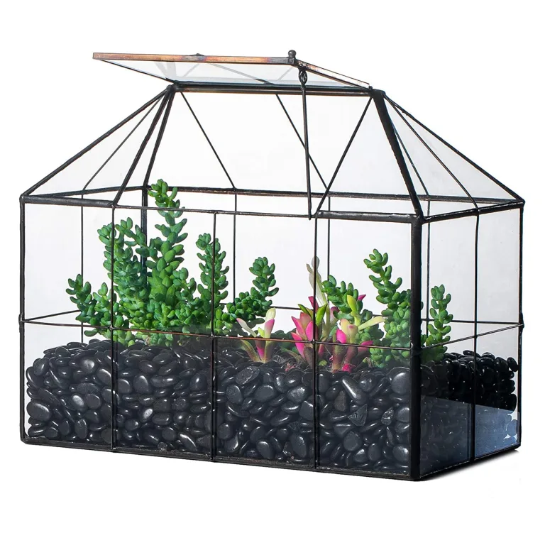 NCYP 17x17x17cm Handmade Blumentopf, Geometrisches Glasterrarium, in Form Einer Halbkugel, für Balkon, Tischdeko, als Blumentopf für Miniatur-Bonsai, Übertopf für Sukkulente (ohne Pflanzen) – Bild 9