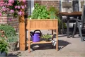 dobar® 58250e kompaktes Hochbeet | Erhöhtes Gemüsebeet | Kräuterbeet aus Holz | Balkonbeet für Salat | Pflanzkasten für Balkon/Garten/Terrasse | 76 x 40 x 80 cm | Braun - Thumbnail 8
