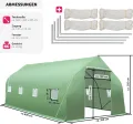 tectake® Gewächshaus Foliengewächshaus 18m² | 600 x 300 x 205 cm | Treibhaus mit 8 Fenster mit Fliegenschutzgitter, Folientunnel zur Überdachung, Tomatenhaus - Thumbnail 6