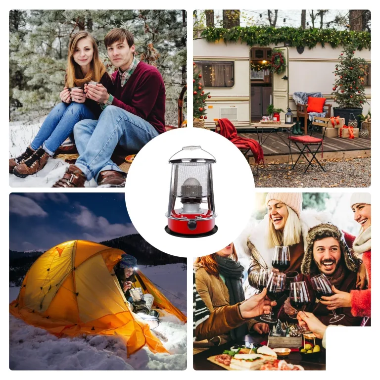 Perel Mobiles Petroleumheizgerät 2600W, tragbarer Kerosinofen für außen und Camping, Docht-Heizung, 4,6L Tank, 18 Stunden Laufzeit, stromlose Notheizung, energiesparende Outdoor-Heizung – Bild 3