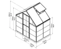 Palram HYBRID 6X4 Bundle Silber Gewächshaus 126x 185x 208 cm - Thumbnail 2