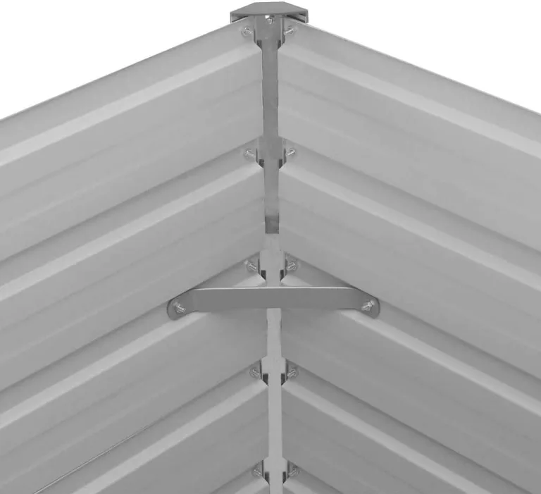 vidaXL Hochbeet Verzinkter Stahl 100x100x77cm Gartenbeet Gemüsebeet Pflanzbeet – Bild 6