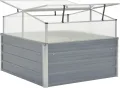 vidaXL Gewächshaus 100x100x85cm Verzinkter Stahl Grau Gartenhaus Treibhaus - Thumbnail 4