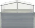 vidaXL Gewächshaus 100x100x85cm Verzinkter Stahl Grau Gartenhaus Treibhaus - Thumbnail 8