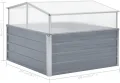 vidaXL Gewächshaus 100x100x85cm Verzinkter Stahl Grau Gartenhaus Treibhaus - Thumbnail 3
