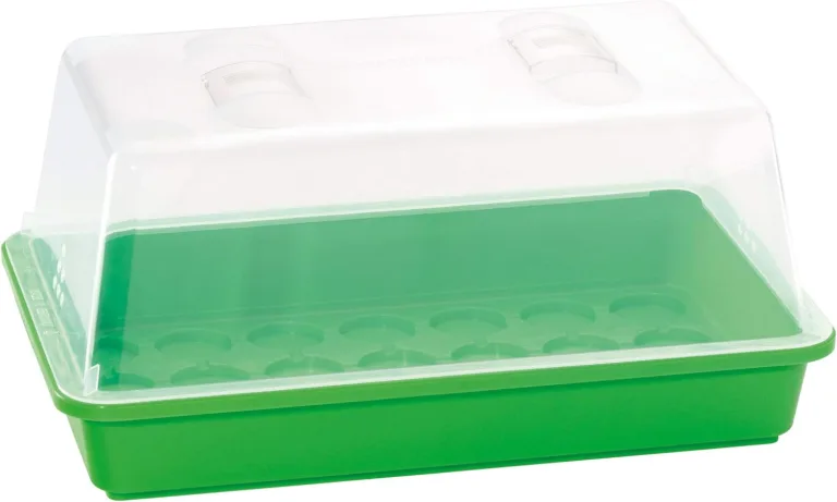 Romberg Gewächshaus M (Vertiefungen für Quelltabletten, Wasserrinnen, Haube mit Belüftungslöcher und Schieberegler) 10294117 – Bild 1