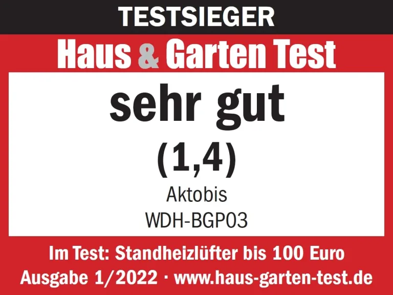 Aktobis Heizgebläse Elektroheizer Heizung Frostwächter Bauheizer WDH-BGP03 (3 kW / 230 V), rot – Bild 3