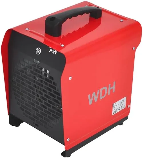 Aktobis Heizgebläse Elektroheizer Heizung Frostwächter Bauheizer WDH-BGP03 (3 kW / 230 V), rot – Bild 10