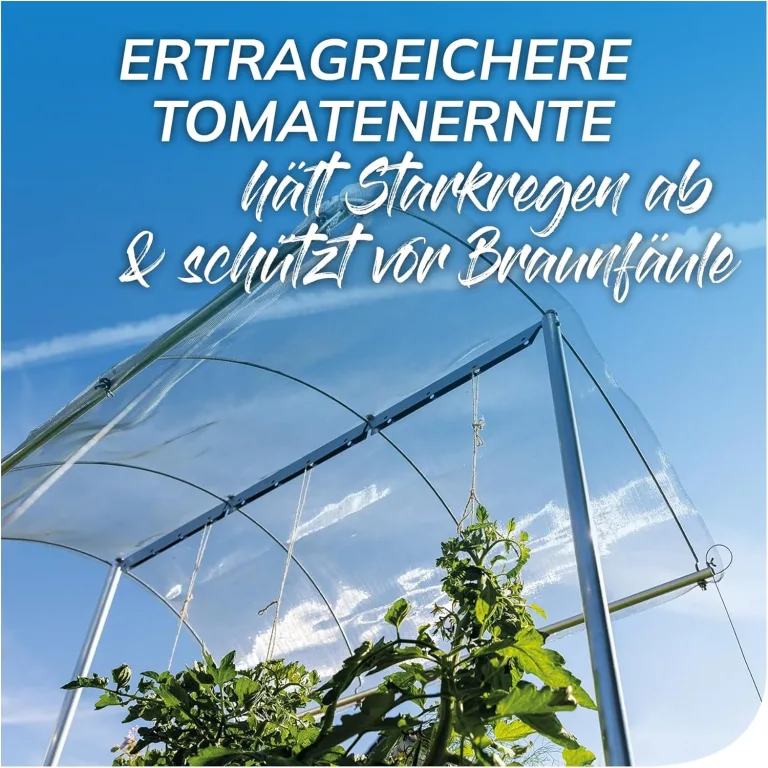 bellissa Tomatendach Höhenverstellbares Schutzdach für Tomaten - L:150 x B:120 x H:125-185 cm – Bild 2