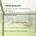 Outsunny Gewächshaus mit Fernster, Rolltür, Winterfest Foliengewächshaus aus Stahl, Treibhaus für Balkon, Garten, Tomatenhaus 180 x 100 x 168 cm, Tomatengewächshaus für Tomaten, Gemüse, Transparent - Thumbnail 4