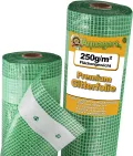 Reißfeste Gewächshaus-Folie Gitterfolie mit Nagelrand von Aquagart I UV-Stabile Folie für Tomatenhaus Frühbeetfolie I Gewebefolie Gartenfolie Grün 250g (4m, grün/transparent 3,0m breit) GP 3,49€/m² - Thumbnail 1
