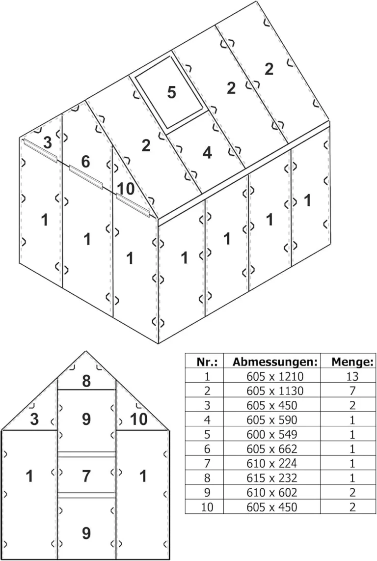 Zelsius Hohlkammerstegplatten Set 31-teilig | 6 mm Gewächshausplatte | Ersatzplatten für Gewächshaus, Garten Treibhaus – Bild 4