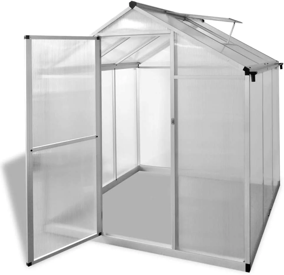 vidaXL Gewächshaus UV-beständig Wärmedämmung Gartenhaus Treibhaus Tomatenhaus Pflanzenhaus Frühbeet Garten Verstärktes Aluminium 3,46m² - Bild 1