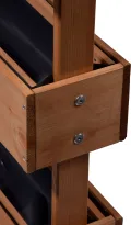 dobar® 58525e Vertikales Blumenbeet Dreistufig | Vertikales Hochbeet mit 3 Pflanzkästen | Vertikalbeet für Garten/Terrasse/Balkon | Blumentreppe inkl. Pflanzfolie | 49,5 x 30 x 78 cm | Braun - Thumbnail 4