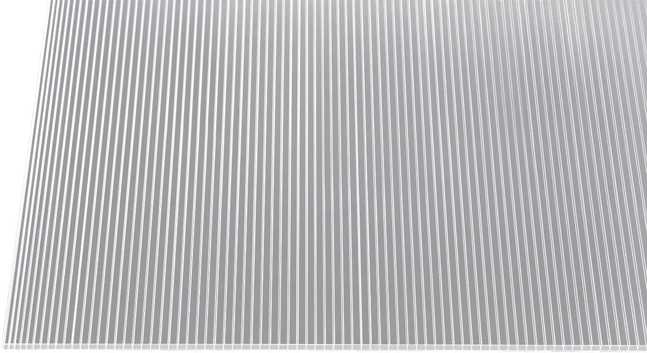 Stegplatten, Hohlkammerplatten, Doppelstegplatten, Gewächshausplatten, 6 mm stark, klar, 1500 mm x 700 mm, - Bild 1