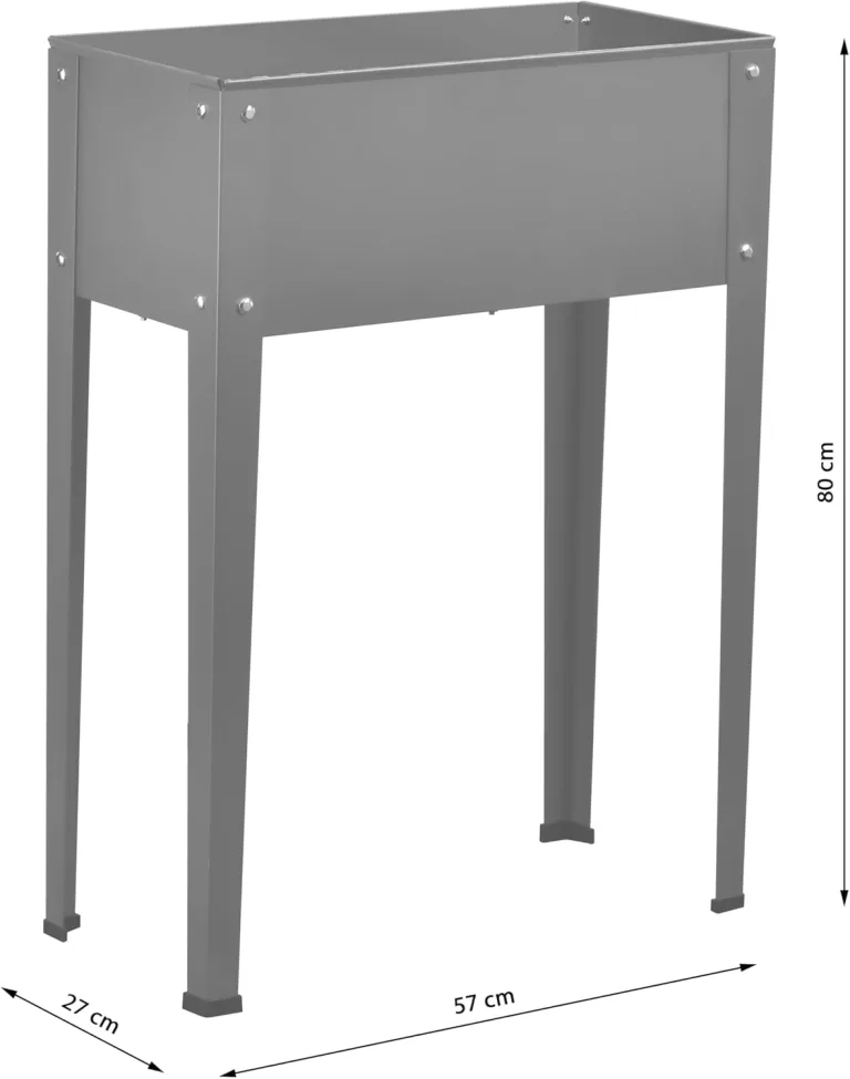 Dehner Hochbeet Münster, ca. 60 x 30 x 80 cm, Stahl, grau – Bild 3