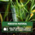 GardenGloss® Ranknetz mit großer Maschenweite für besonders ertragreiche Ernte von Gurken, Tomaten und Anderen Gemüsepflanzen - Rankhilfen für Kletterpflanzen (2m x 2.5m) - Thumbnail 4