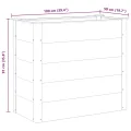 vidaXL Garten Hochbeet Pflanzkasten Blumenkasten Gemüsebeet Pflanzkübel Blumenkübel Frühbeet Gartenbeet Pflanzbeet WPC 100x50x91cm Grau - Thumbnail 3