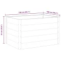 vidaXL Garten Hochbeet Pflanzkasten Blumenkasten Gemüsebeet Pflanzkübel Blumenkübel Frühbeet Gartenbeet Pflanzbeet WPC 150x100x91cm Grau - Thumbnail 3