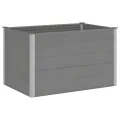 vidaXL Garten Hochbeet Pflanzkasten Blumenkasten Gemüsebeet Pflanzkübel Blumenkübel Frühbeet Gartenbeet Pflanzbeet WPC 150x100x91cm Grau - Thumbnail 1