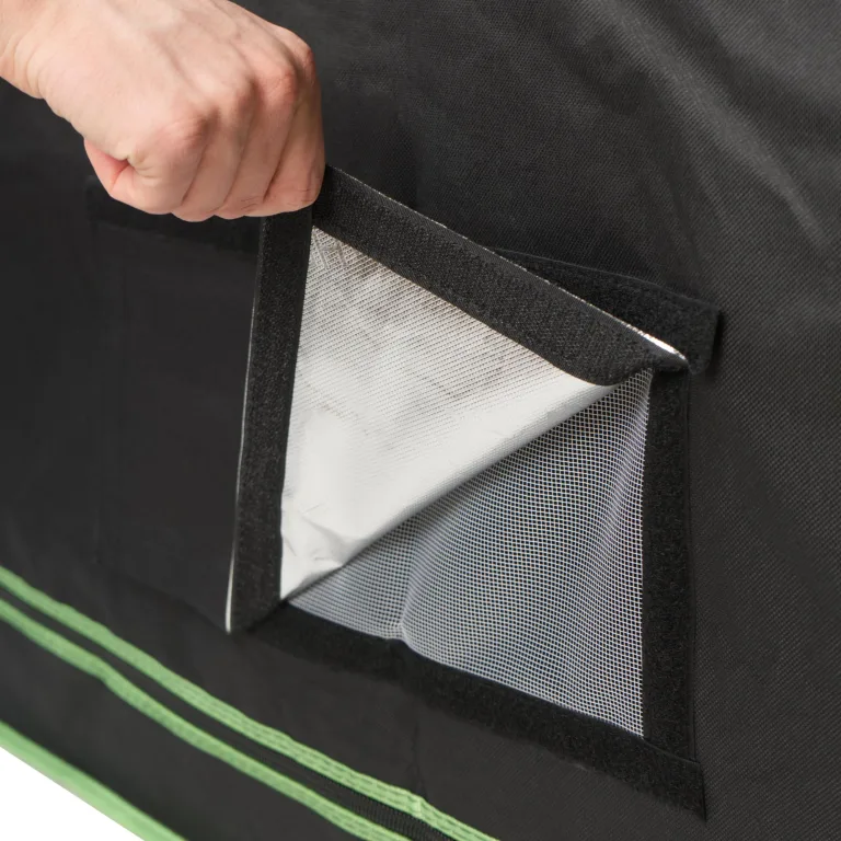 Growzelt 200 x 200 x 200 cm | MyHomeGrow Grow Tent, schwarz grün | Indoor Grow Tent für Pflanzenzucht | Growbox, Homegrow, Growschrank | Zuchtzelt, Pflanzenzelt, Anzuchtzelt, Gewächshaus – Bild 7