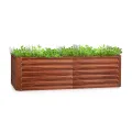 blumfeldt Hochbeet aus Metall, Wetterfestes Stahlblech-Hochbeet für Balkon & Garten, Rostfreies Hochbeet, Freistehende Hochbeete 180x60x90 cm, 970L Pflanzkübel Groß für Blumen, Obst, Gemüse - Thumbnail 9