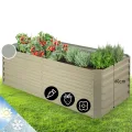blumfeldt Hochbeet aus Metall, Wetterfestes Stahlblech-Hochbeet für Balkon & Garten, Rostfreies Hochbeet, Freistehende Hochbeete 180x60x90 cm, 970L Pflanzkübel Groß für Blumen, Obst, Gemüse - Thumbnail 1