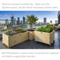 Hochbeet massiver Pflanzkasten Dona (Fichte, 118 x 50 cm) – Stabiler Pflanzkasten mit Vlies, wetterfest & fertig montiert - Thumbnail 5
