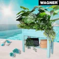 WAGNER GreenFAMILY - Hochbeet - GreenBOX Light - Nadelholz, Massivholz FSC®, Aqua Splash/türkis, 70 x 83 x 34,5 cm, Regalboden, inkl. Pflanztasche - 25027001 - Thumbnail 3