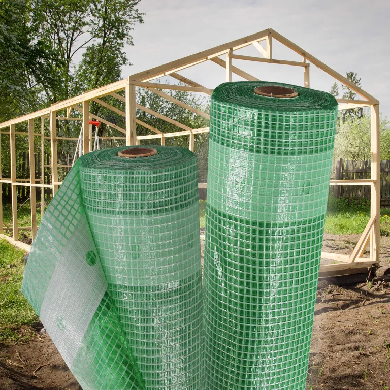 Aquagart Gewächshausfolie Gitterfolie Frühbeetfolie Gartenfolie 250g UV Stabil grün verschiedene Breiten und Längen (5m, grün/transparent 3,0m breit) – Bild 7