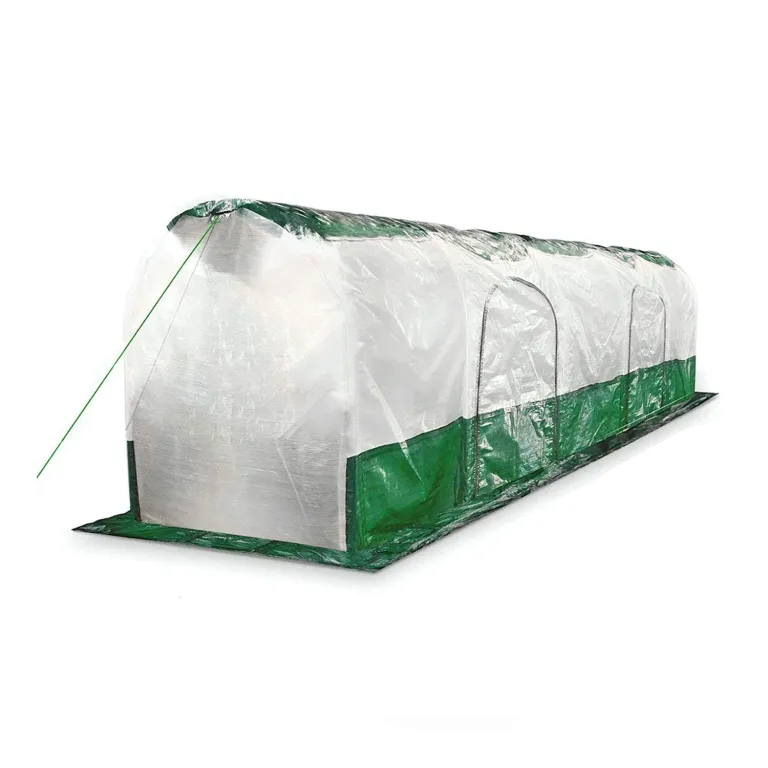 BioGreen Foliengewächshaus Tomatenhaus SUPERDOME 300 cm, winterfestes Treibhaus aus UV-beständiger PE-Folie, Schattierfolie im Dach, Frost- und Hitzeschutz, 2 Reißverschluss-Türen