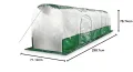 BioGreen Foliengewächshaus Tomatenhaus SUPERDOME 300 cm, winterfestes Treibhaus aus UV-beständiger PE-Folie, Schattierfolie im Dach, Frost- und Hitzeschutz, 2 Reißverschluss-Türen - Thumbnail 8