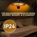 DONYER POWER Outdoor Heizungen für Garten Terrasse Heizungen Halogenheizung 800W & 2000W Elektrische Heizung für Gewächshaus Zelt - Thumbnail 2