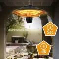 DONYER POWER Outdoor Heizungen für Garten Terrasse Heizungen Halogenheizung 800W & 2000W Elektrische Heizung für Gewächshaus Zelt - Thumbnail 4