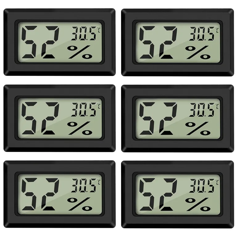 Digital Thermometer Temperatur Luftfeuchtigkeitmessgerät Hygrometer Mini für WohnzimmerInnen Gewächshaus – Bild 8