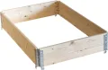 DTZ Palettenrahmen Aufsatzrahmen Hochbeet Gartenbeet Stapelrahmen (120x80x20 cm) - Thumbnail 1