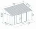 Palram Sanremo Wintergarten Veranda 300 x 546 cm in Grau - Thumbnail 8
