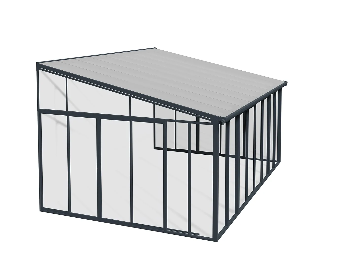 Palram Canopia Terrassendach Wintergarten Sanremo anthrazit // 400x425 cm (TxB) - Bild 1