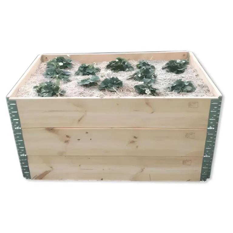 3X Hochbeet 120 x 80 x 20 cm Aufsatzrahmen Gartenbeet Stapelrahmen Europalette Palettenrahmen – Bild 4