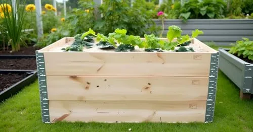 3X Hochbeet 120 x 80 x 20 cm Aufsatzrahmen Gartenbeet Stapelrahmen Europalette Palettenrahmen – Bild 7