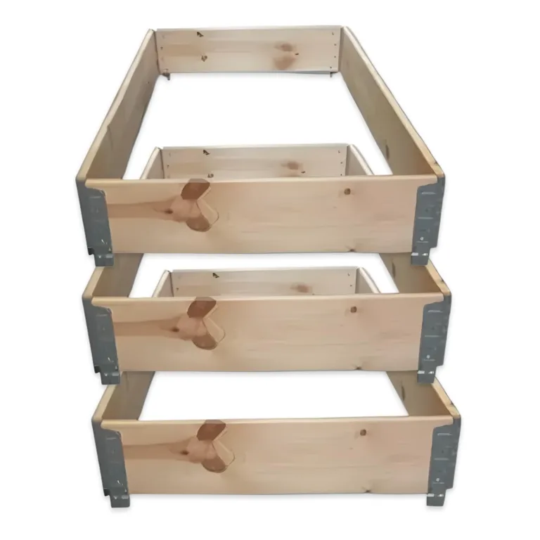 3X Hochbeet 120 x 80 x 20 cm Aufsatzrahmen Gartenbeet Stapelrahmen Europalette Palettenrahmen – Bild 1