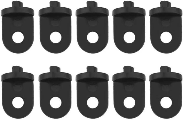 Zerodis 10 Stück Gewächshaus-Clips, zum Aufhängen von Ranken Ernten Körben Blumentöpfen, Blumengarten, Befestigungsset aus Kunststoff Schwarz – Bild 2