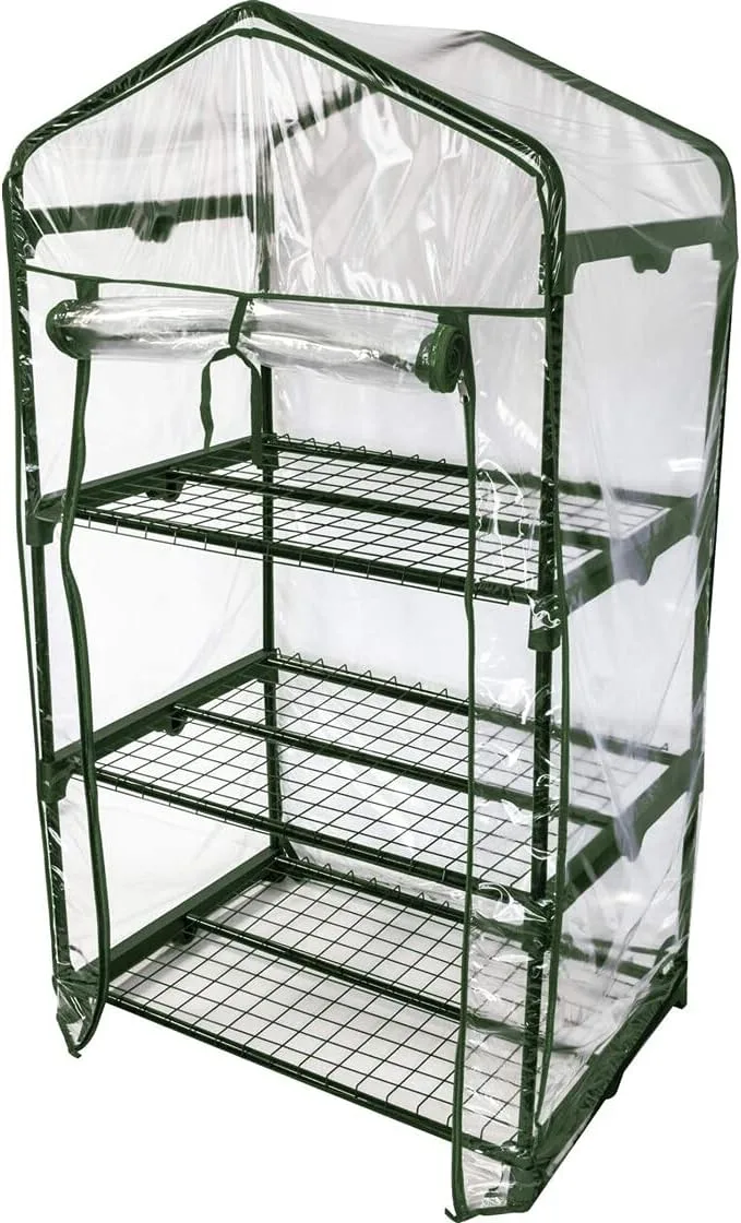 Windhager Balkon Frühbeet Folien-Gewächshaus für Kräuter, Tomaten & Co 68x49x128cm transparent - Bild 1