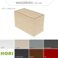 HORI Hochbeet Kit, Holz Stecksystem 80 cm hoch – Pflanzkasten Bausatz aus Fichte, 18 mm Wandstärke für Garten, Gemüsebeet & Kräuterbeet – DIY Pflanzkasten, in 15 Größen: Modell Magdeburg (60x120) - Thumbnail 3